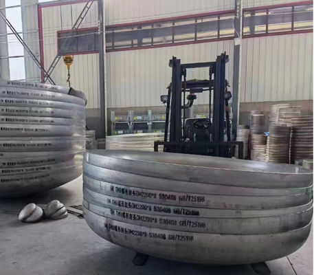 3MM 6000MM Κεφαλάκι δοχείας από ανοξείδωτο χάλυβα PED Κεφαλάκι δεξαμενής ημιελλειπτικής μορφής